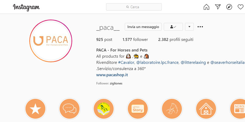 https://www.pacashop.it/ - Paca Shop su Instagram